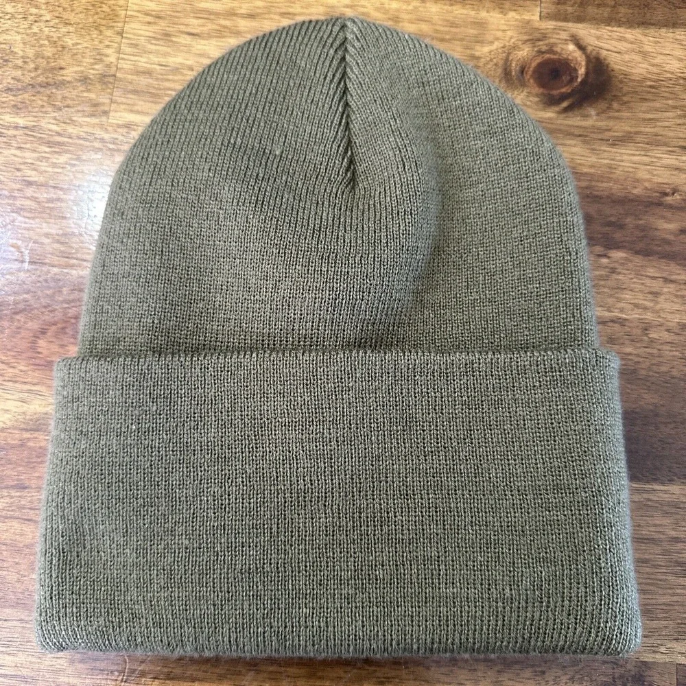 Adidas Beanie Unisex Aeroready Wide‎ Cuff Fold Army Green Winter Hat Cap